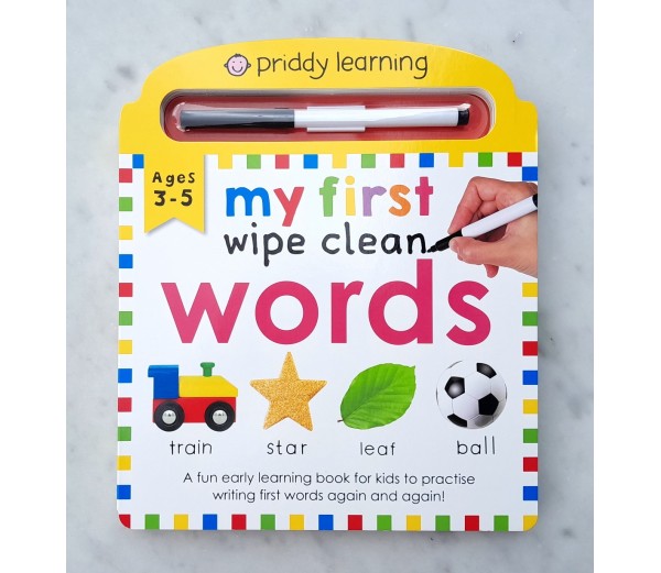 Priddy Learning: My First Wipe Clean Words - Ages 3-5 Board Book Buku ...